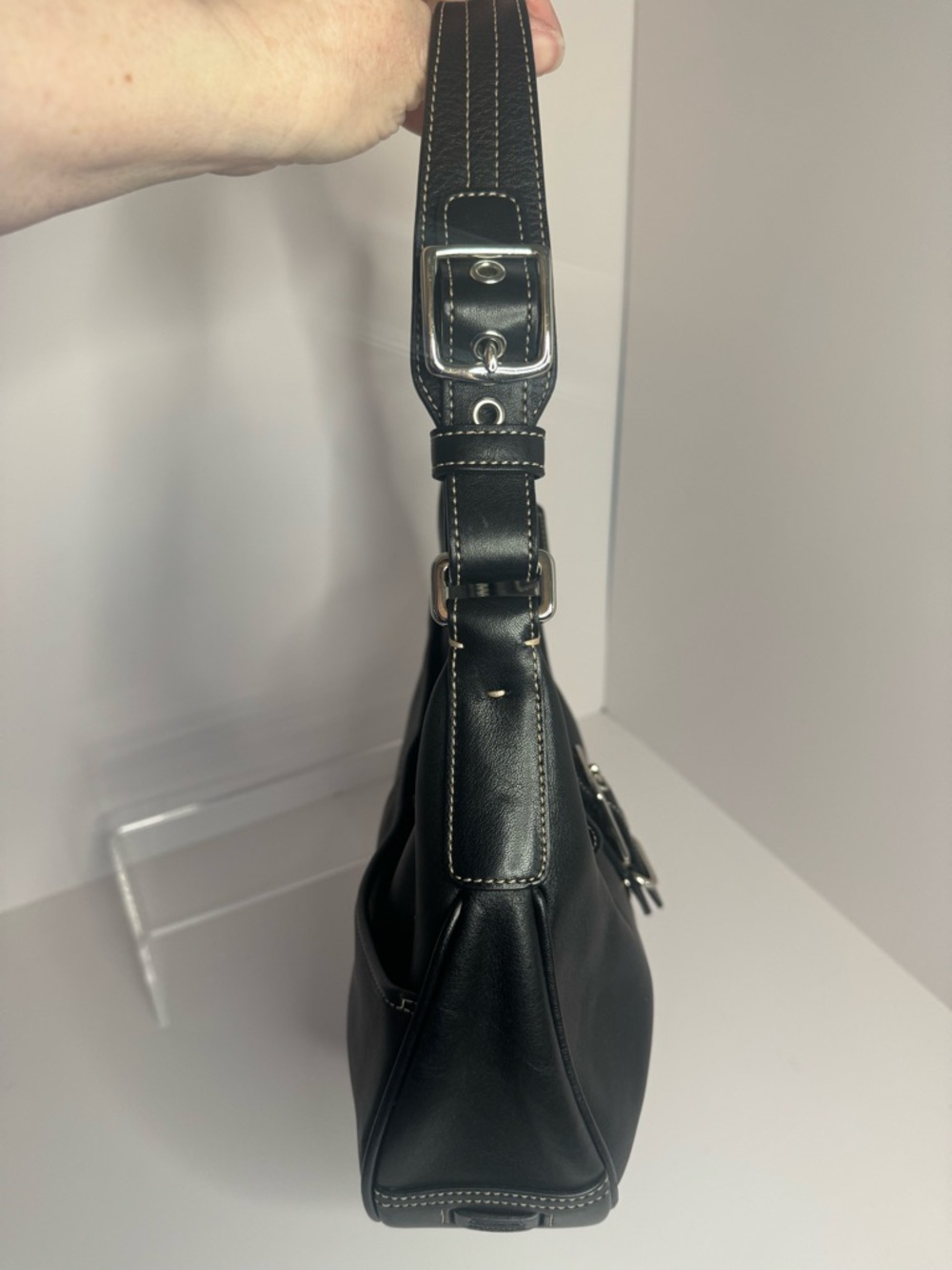 #250 Coach Vintage Y2K Soho Buckle Hampton Hobo Leather Shoulder Bag Style #7548 - Picture 7 of 14